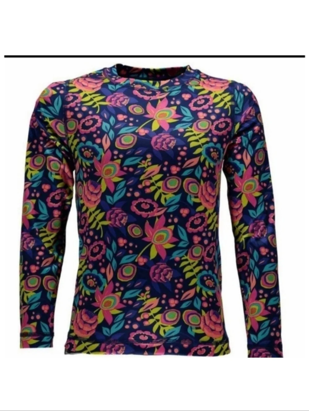 Spyder Floral Long Sleeve Rash Guard Multicolor Size XL